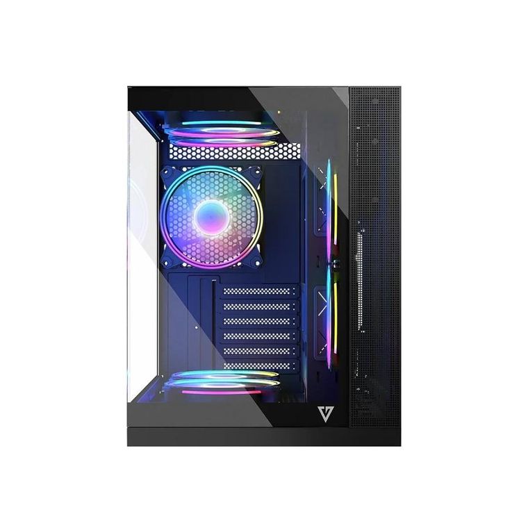 Modecom, Volcano Panorama APEX ARGB 7F Midi, obudowa komputerowa, szara