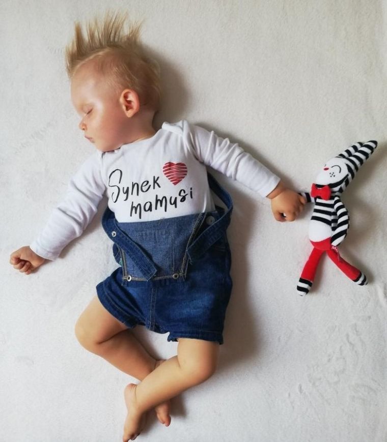 Mom's Care, hycuś, kontrastowa maskotka grzechotka, zabawka sensoryczna