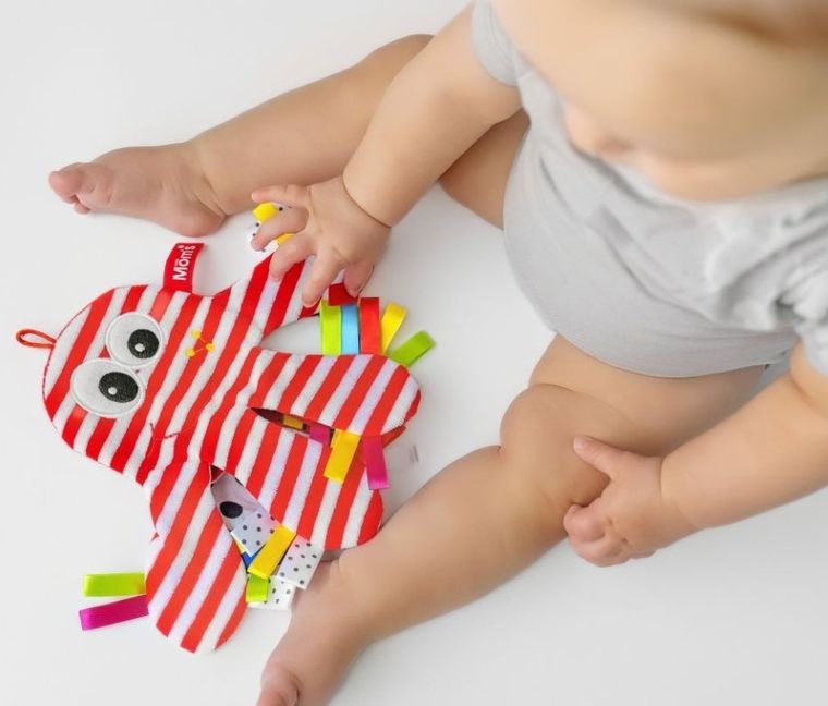 Mom's Care, szeleszcząca ośmiornica, zawieszka, kontrastowa zabawka sensoryczna