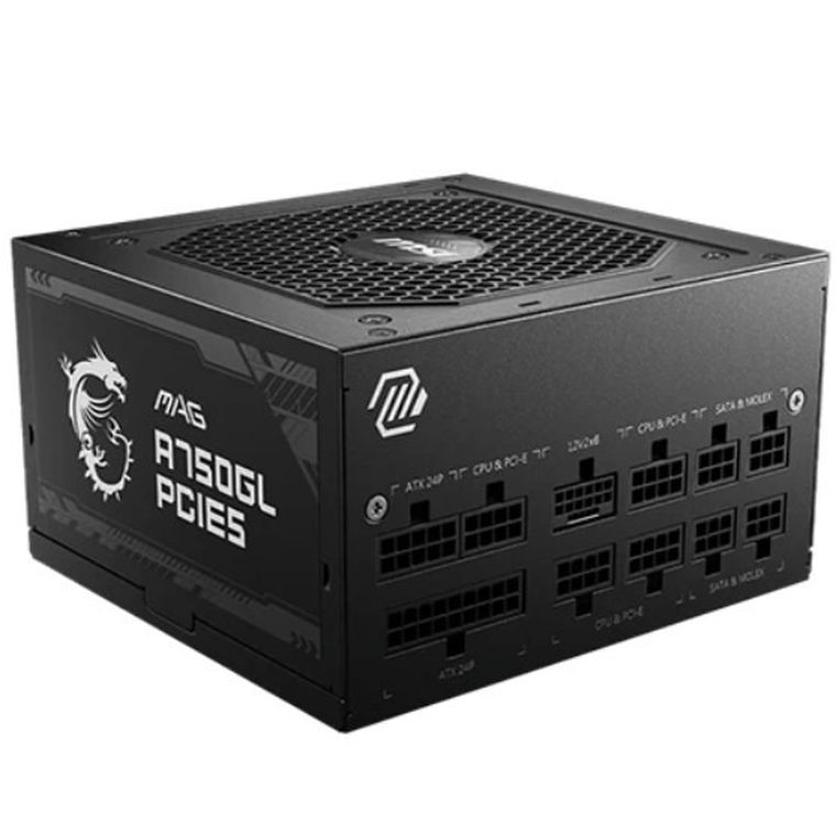 MSI, zasilacz modularny, MAG A750GL PCIE5 II, 750W, 80PLUS GOLD