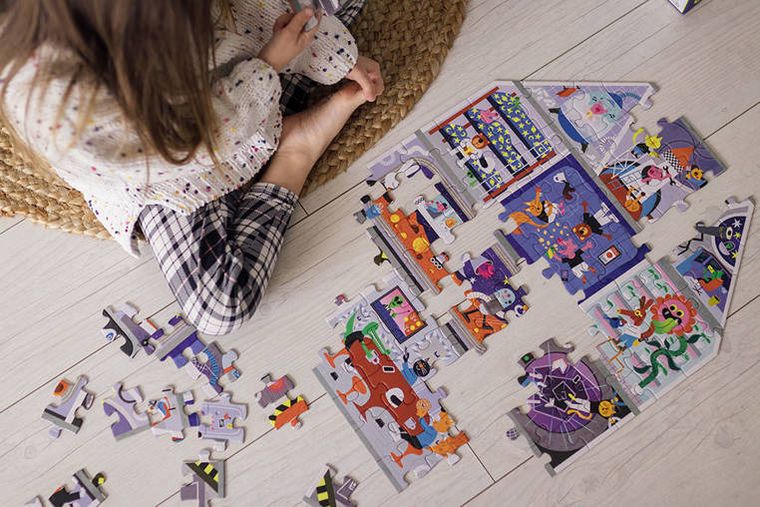 Mudpuppy, Dom na Marsie, puzzle konturowe, 100 elementów