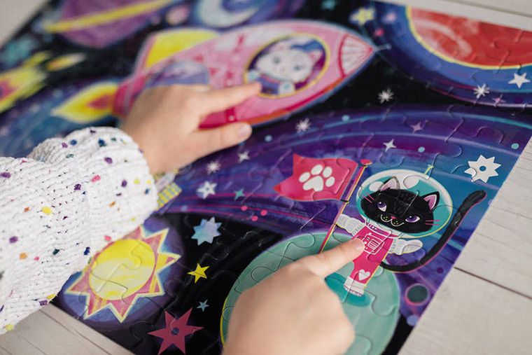 Mudpuppy, Kosmiczne marzenia, puzzle świecące w ciemności, 100 elementów