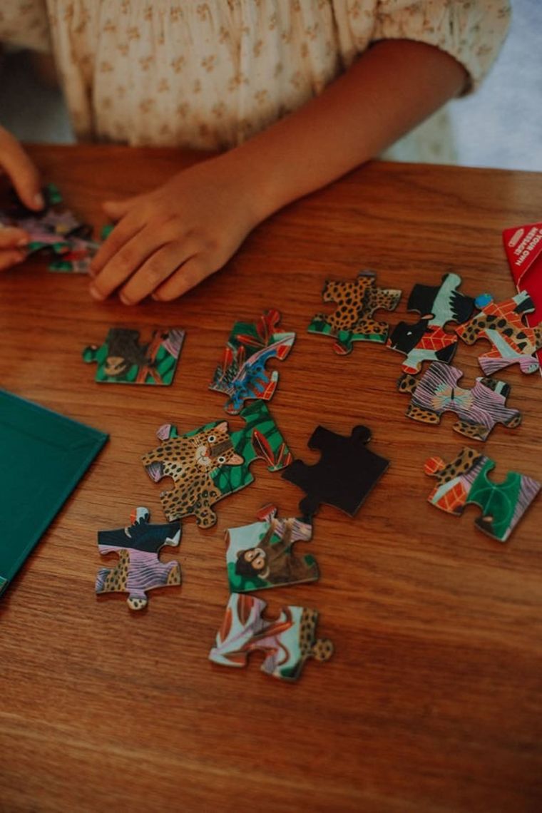 Mudpuppy, Safari & Dżungla, puzzle magnetyczne, 2w1, 20 elementów