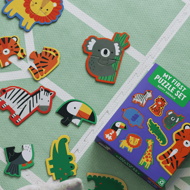 Mudpuppy, Szczęśliwe zwierzątka, Pierwsze puzzle, 8 elementów