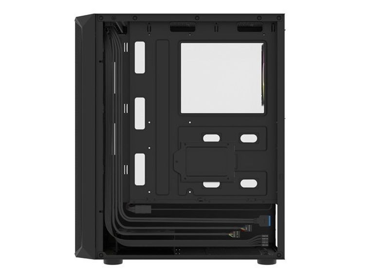 Natec, Fury Shobo SH4 RGB Midi Tower, obudowa komputerowa z oknem, czarna