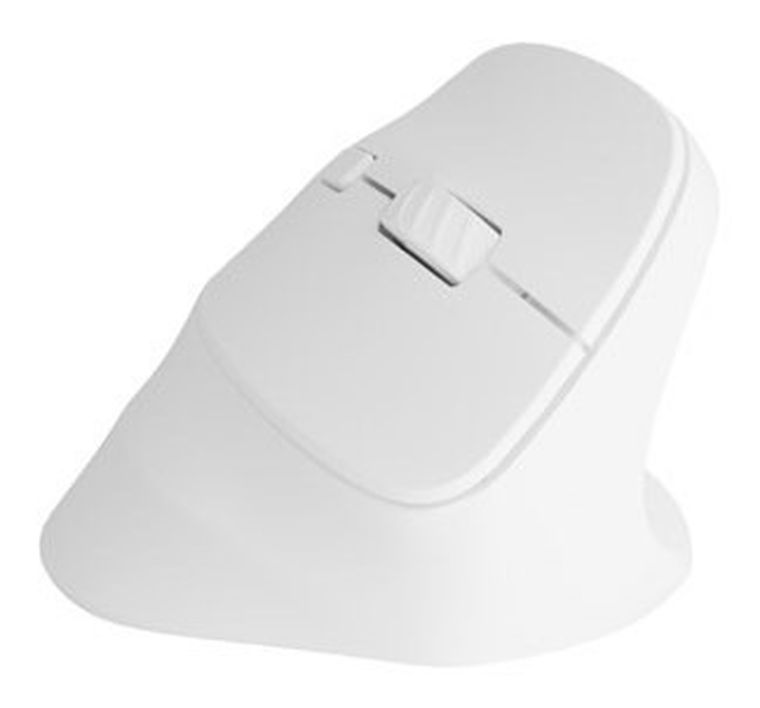 Natec, mysz bezprzewodowa, wertykalna, Crake 2, BT 5.2 + 2.4GHz, biała