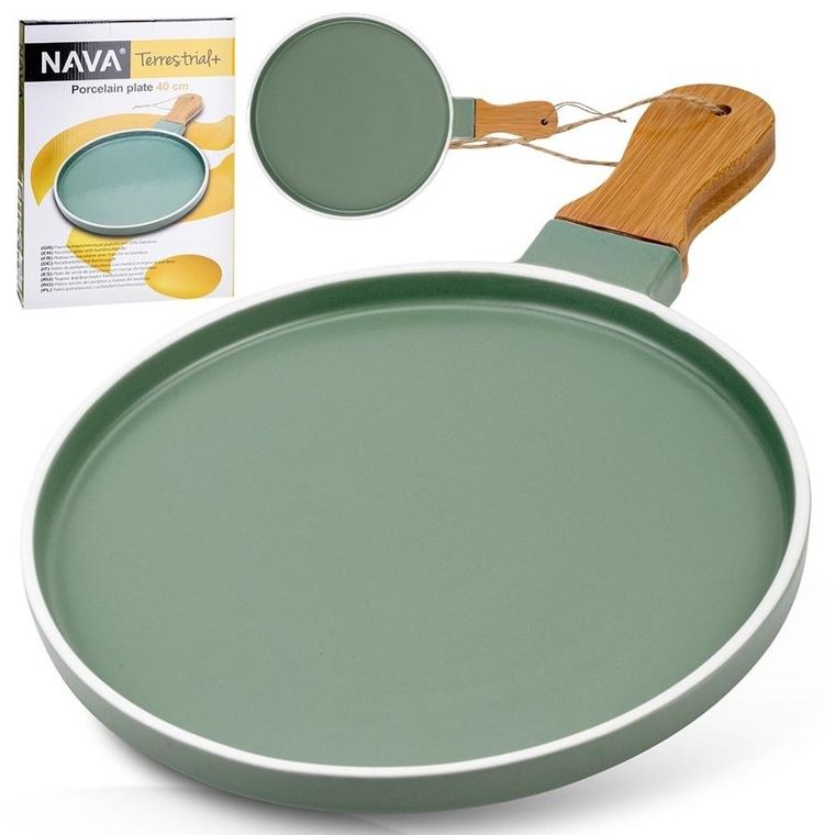 Nava, talerz do serwowania, porcelanowy, Terrestrial, 40-26.5 cm