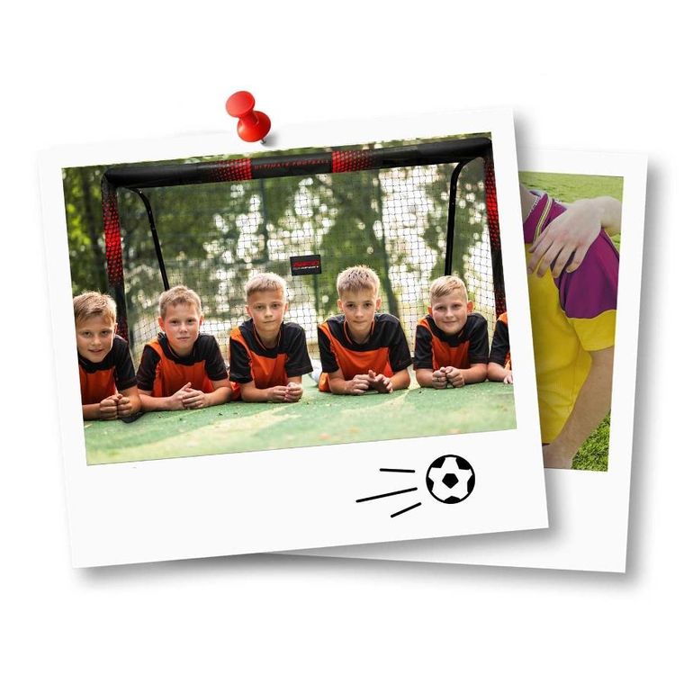 Neo-Sport, bramka do piłki nożnej, czarno-czerwona, 300-200-120 cm