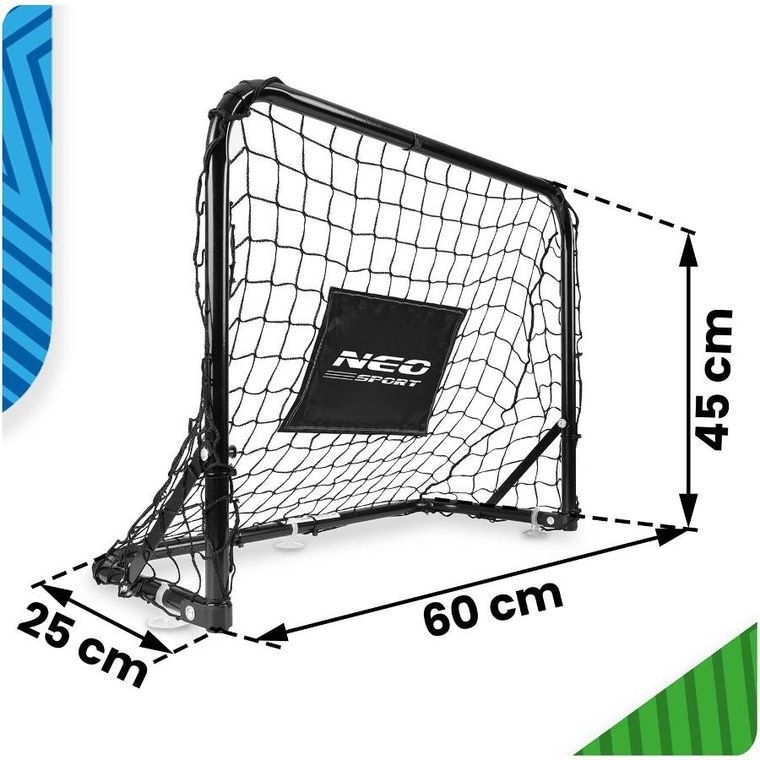 Neo-Sport, bramka piłkarska, 60-45-25 cm, 2 szt.