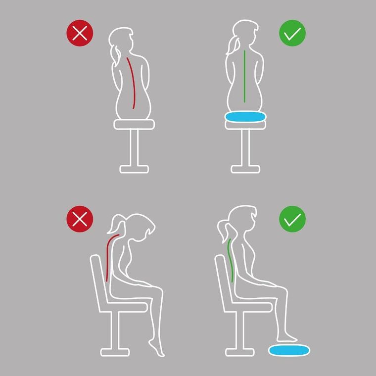 Neo-Sport, poduszka sensoryczna do ćwiczeń, niebieska, 33 cm