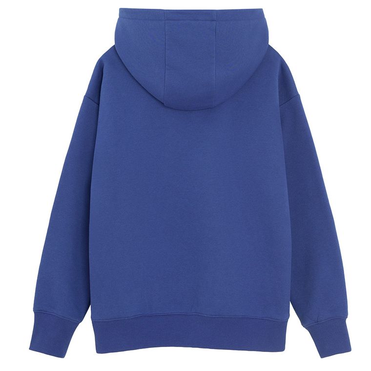 Niebieska bluza unisex z kapturem o kroju oversize NOWEAR