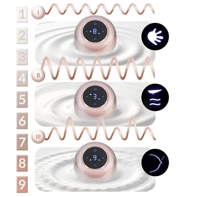 Nukido, laktator elektryczny, trójfazowy, różowy, NK-963