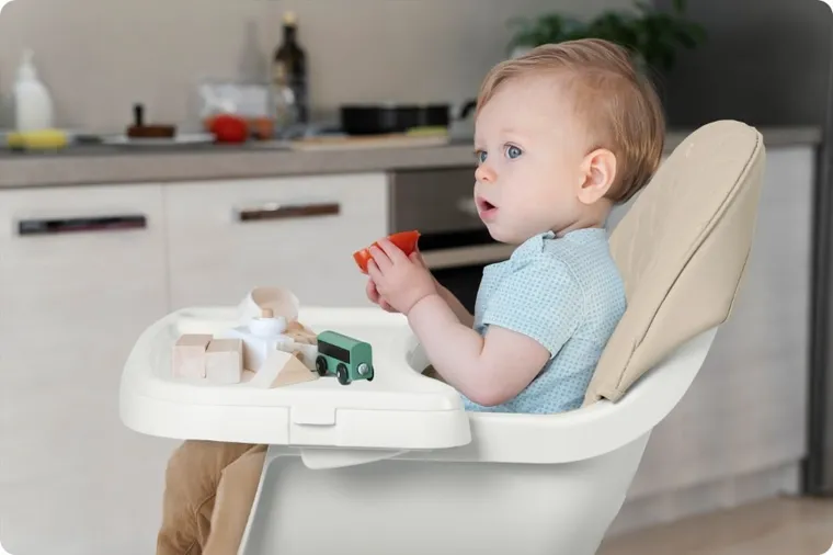 Nukido, Lilo, krzesełko do karmienia, beżowe