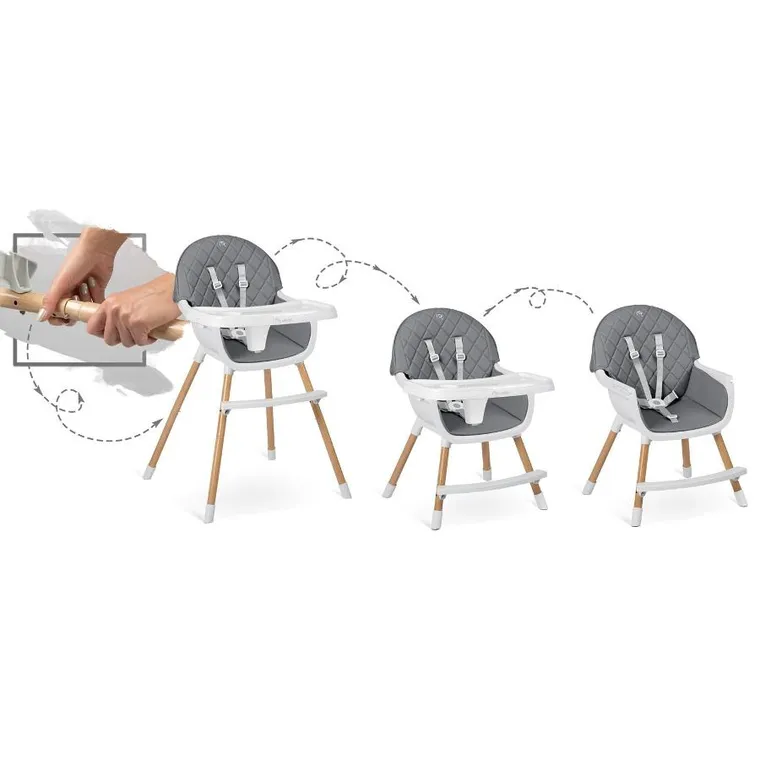 Nukido, Lilo, krzesełko do karmienia, szare