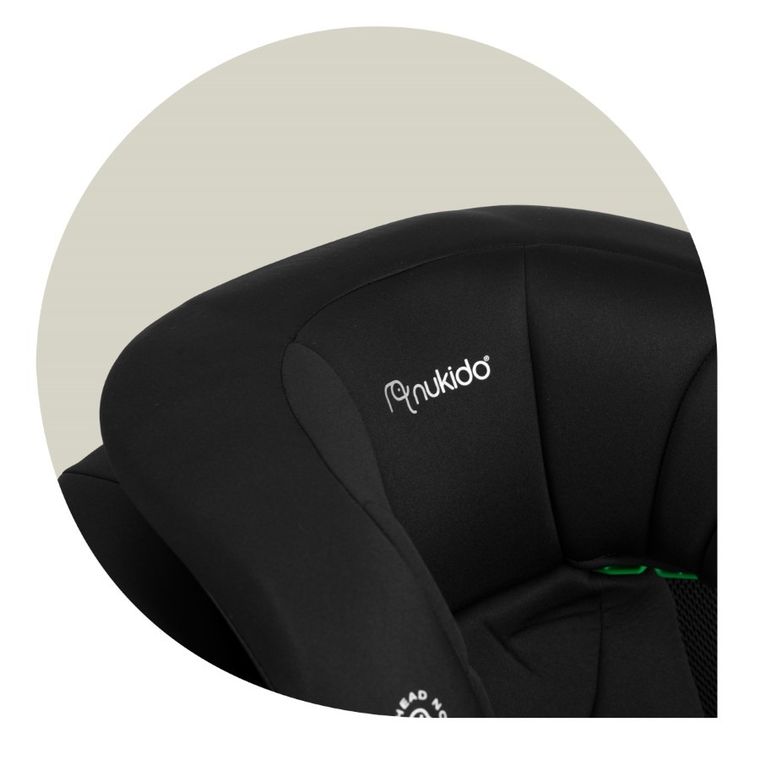Nukido, Louis Soft, fotelik samochodowy, czarny, 15-36 kg