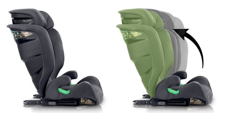 Nukido, Louis Soft, fotelik samochodowy, szary, 15-36 kg