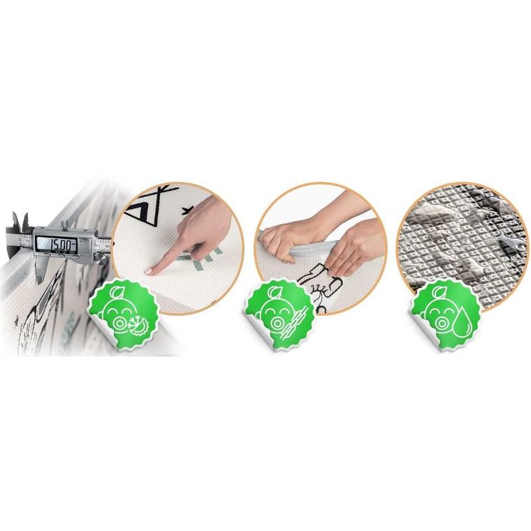 Nukido, mata piankowa, składana, 180-150-1.5 cm