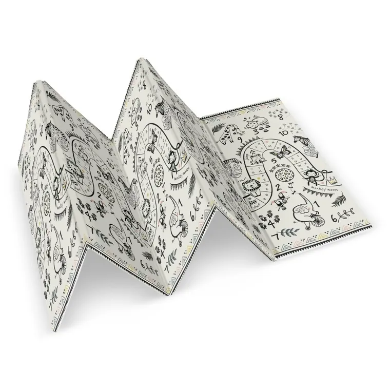 Nukido, mata piankowa, składana, ocean, safari, 200-180-1 cm