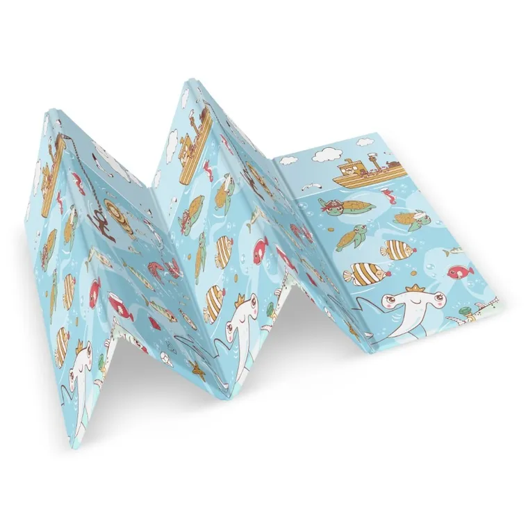 Nukido, mata piankowa, składana, ocean, ziemia, 200-180-1 cm