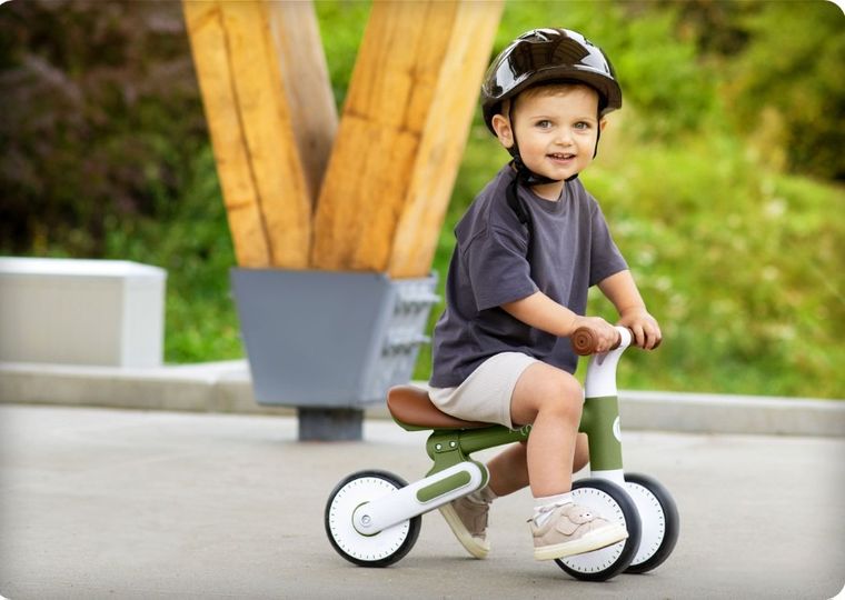 Nukido, rowerek biegowy dla dzieci, biało-zielony