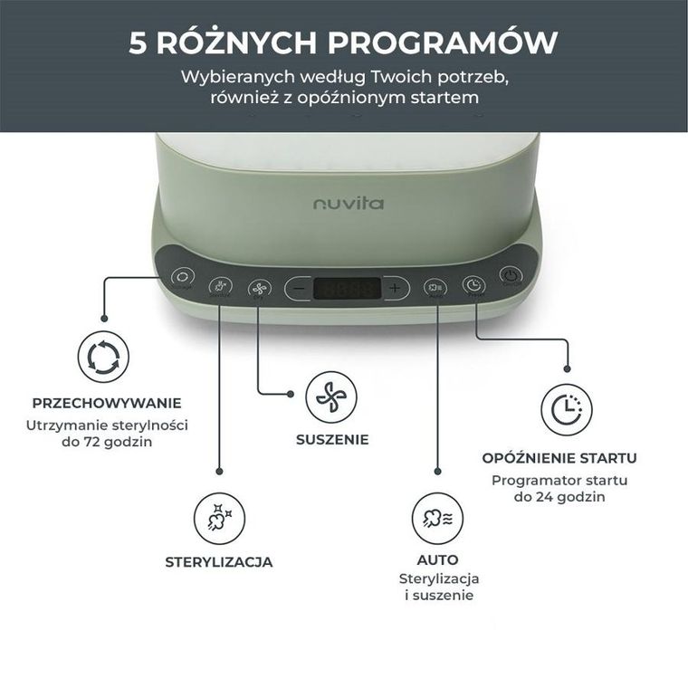 Nuvita, SteriDry, sterylizator z suszarką do butelek i smoczków