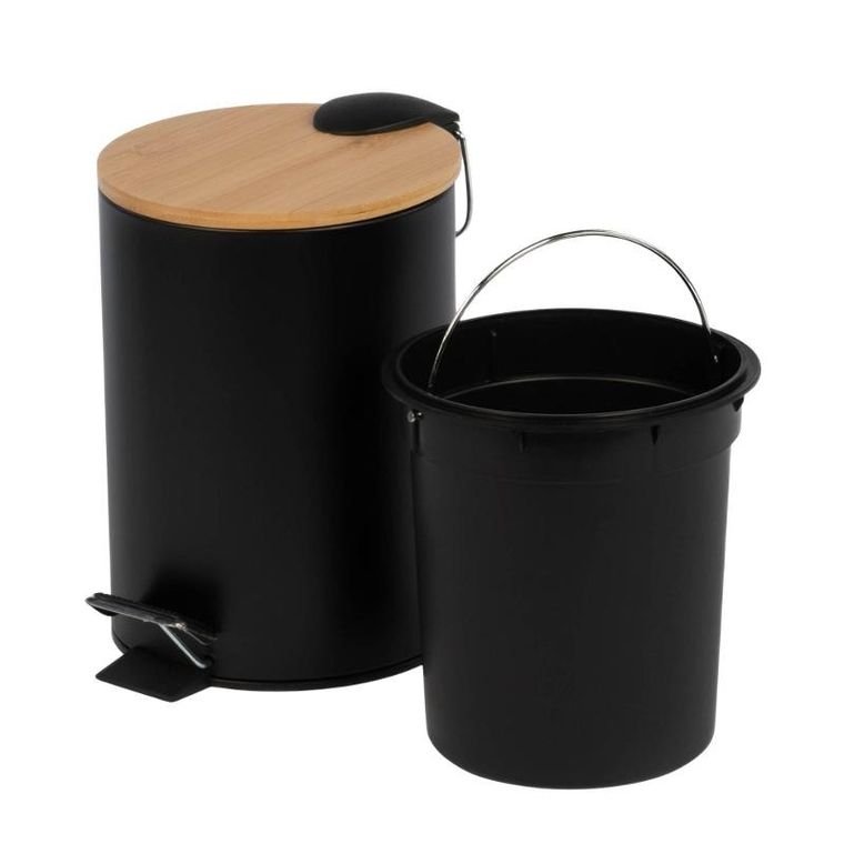 Nuxio, Zetru, kosz łazienkowy z bambusem, 3l