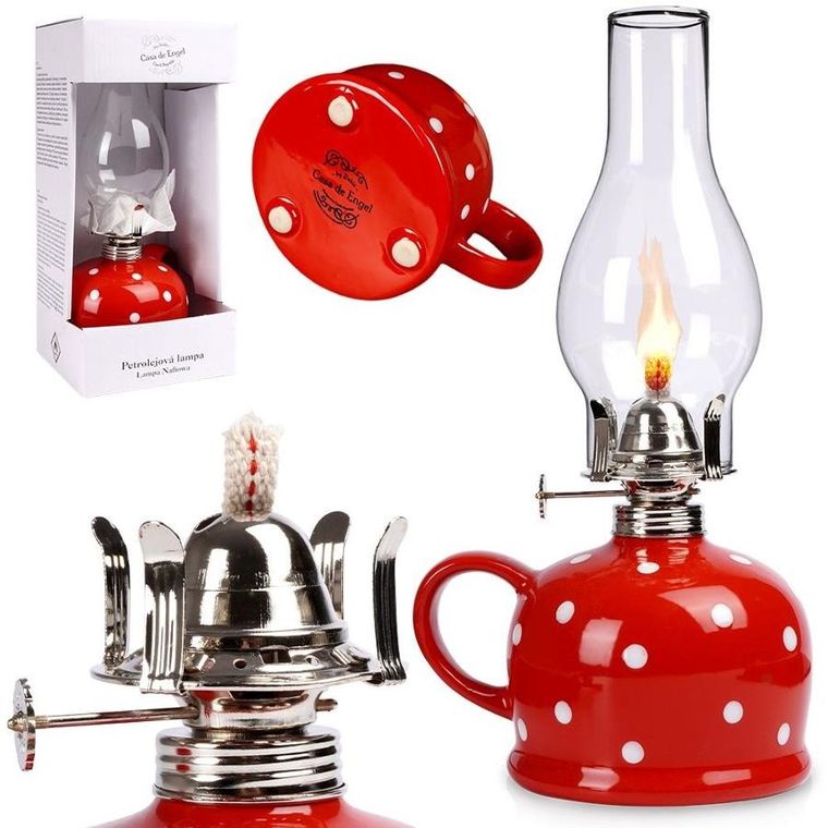 Orion, Lampa naftowa ceramiczna 28,5 cm 530 ml