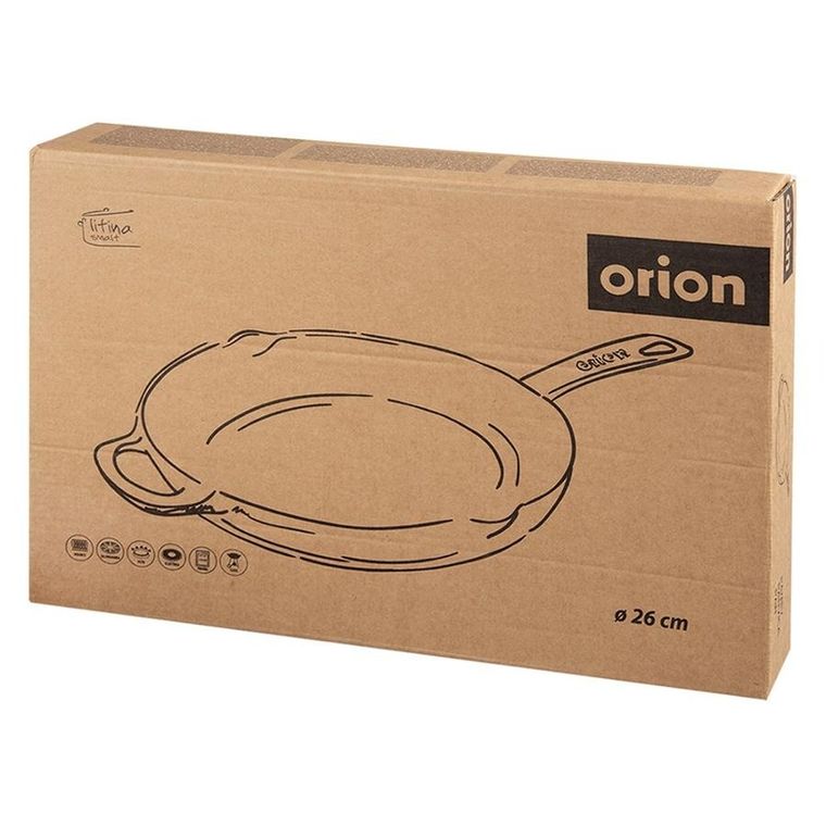 Orion, Litina, patelnia żeliwna emaliowana, 26 cm