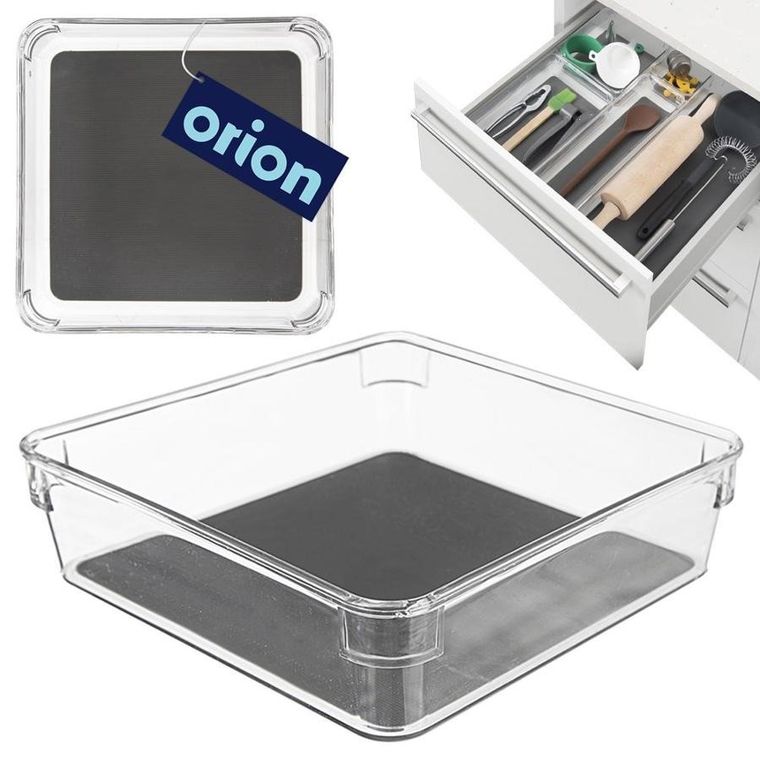 Orion, pojemnik do przechowywania, grey, 16-16-4.5 cm