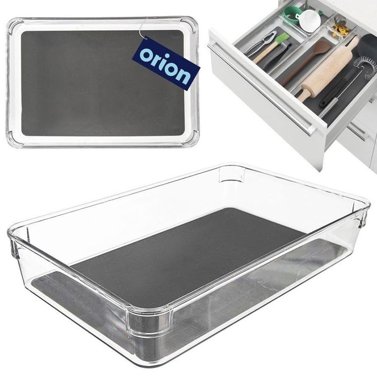 Orion, pojemnik do przechowywania, grey, 24-16-4.5 cm