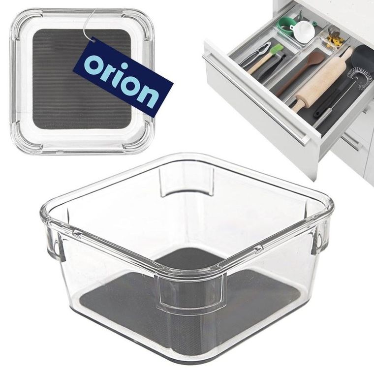 Orion, pojemnik do przechowywania, grey, 9-9-4.5 cm