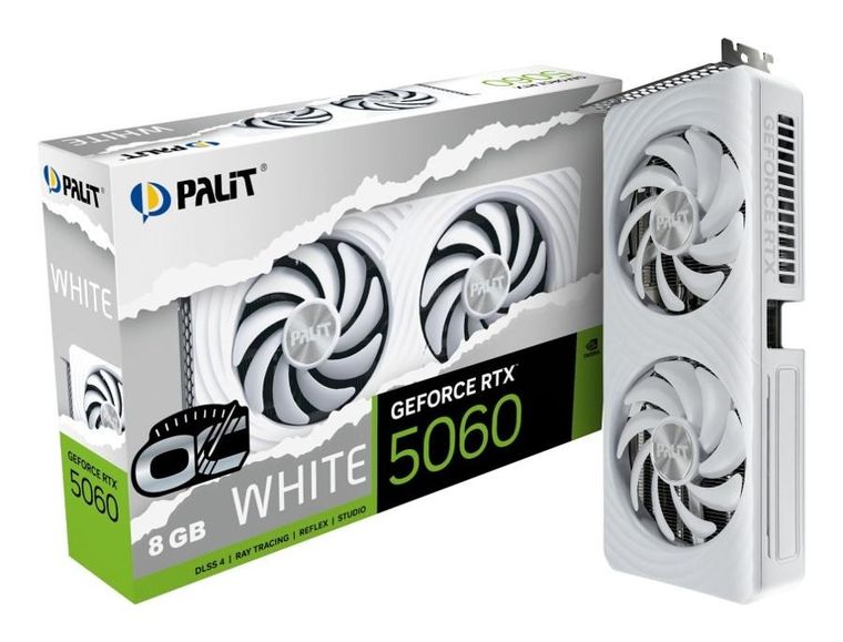 Palit, karta graficzna, GeForce RTX 5060 WHITE OC 8GB GDDR7 128bit 3DP/HDMI