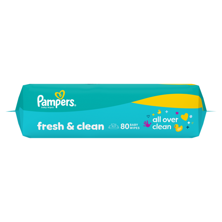 Pampers, Fresh Clean, chusteczki nawilżane, 1-80 szt.