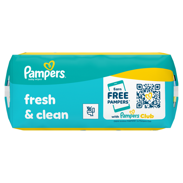 Pampers, Fresh Clean, chusteczki nawilżane dla dzieci, 4-52 szt.