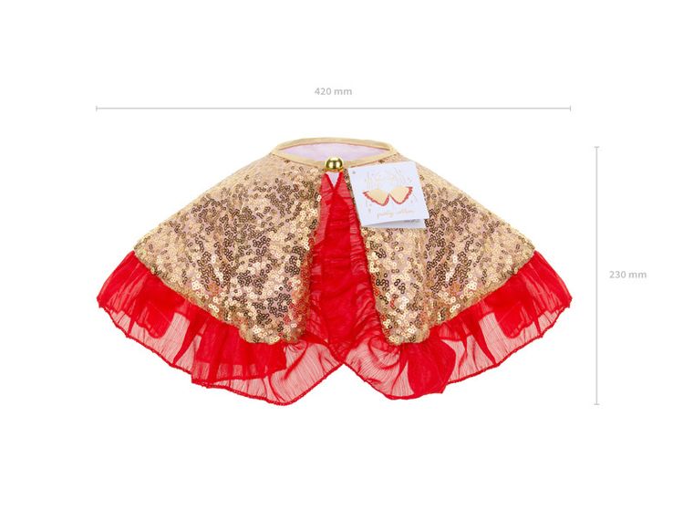 PartyDeco, cekinowy kołnierzyk, złoty, 1 szt.