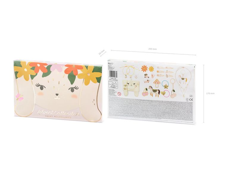 PartyDeco, kalendarz adwentowy z wypełnieniem, organizer, królik