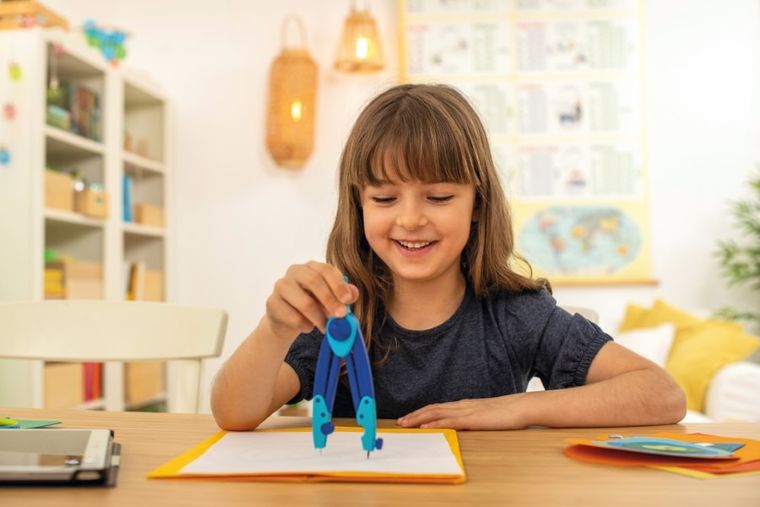 Pelikan, Griffix, cyrkiel, niebieski