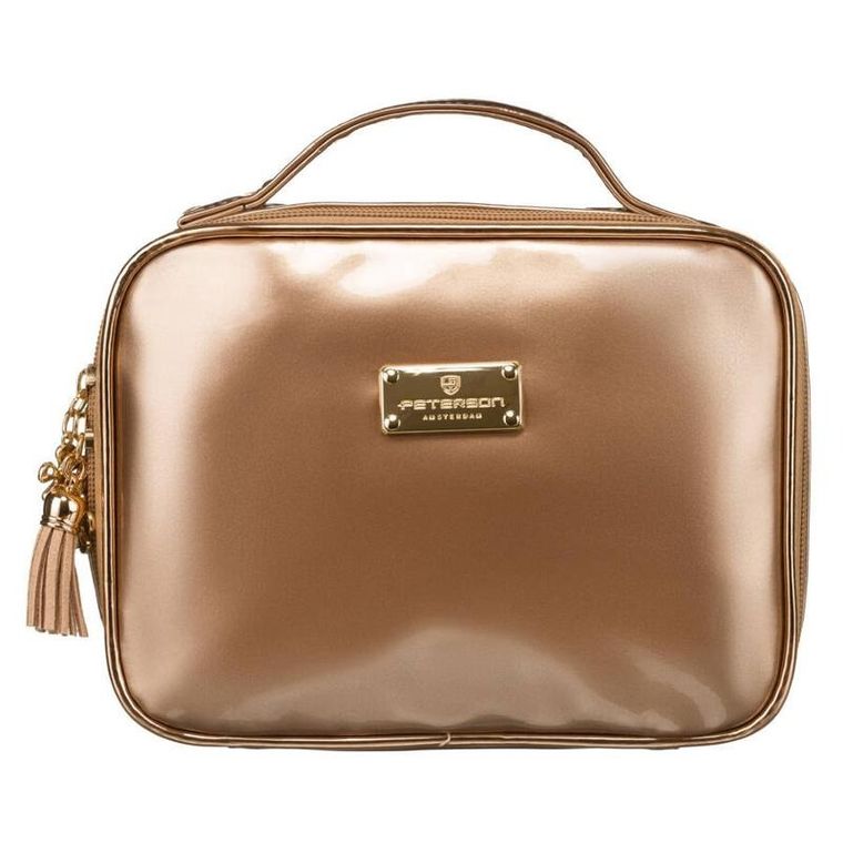 Peterson, kosmetyczka z uchwytem, złota