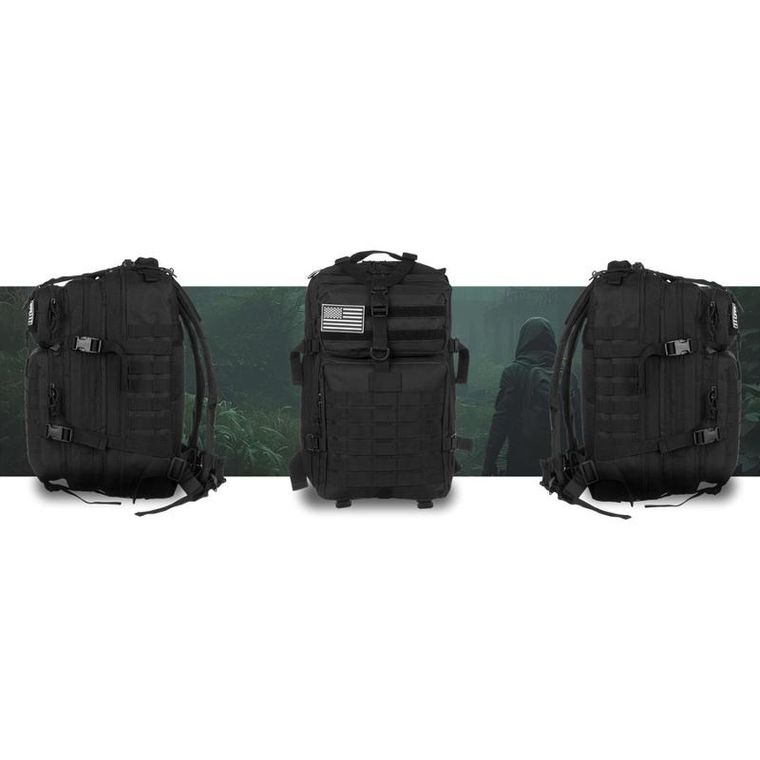 Peterson, plecak militarny, taktyczny, czarny