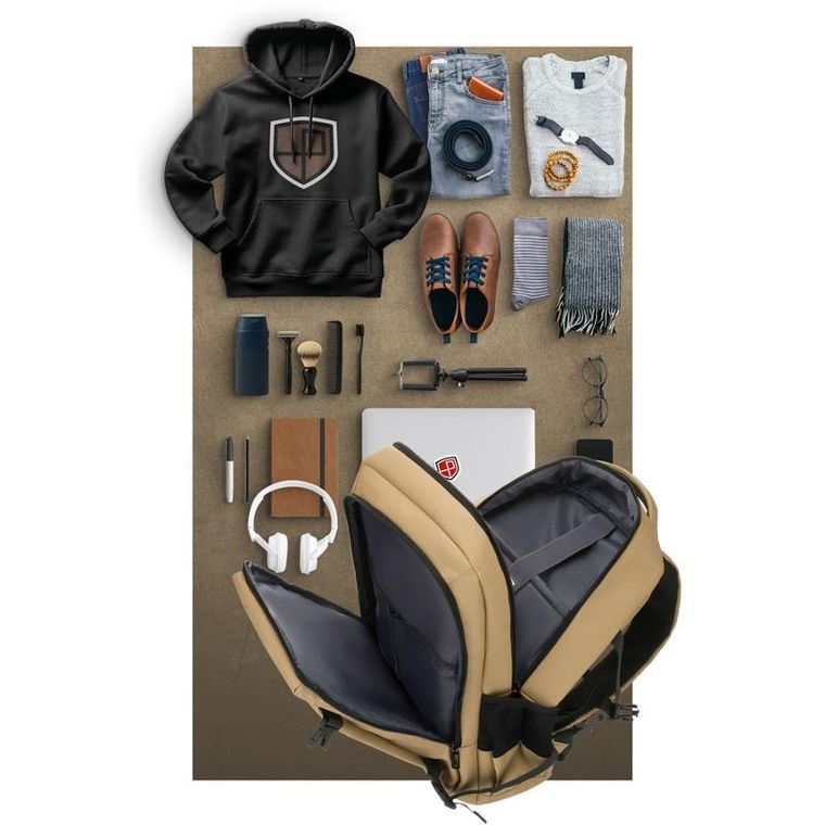 Peterson, plecak podróżny, 2-komorowy, khaki