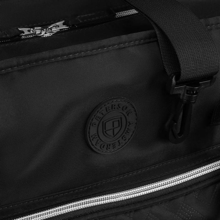Peterson, torba podróżna z uchwytem na walizkę, czarna