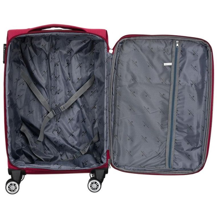 Peterson, walizka kabinowa, czerwono-niebieska, 58 cm