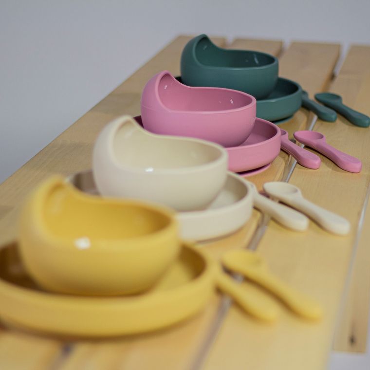 Petite&Mars, Take&Match, silikonowa miseczka z przyssawką, Dusty Rose, 6m+