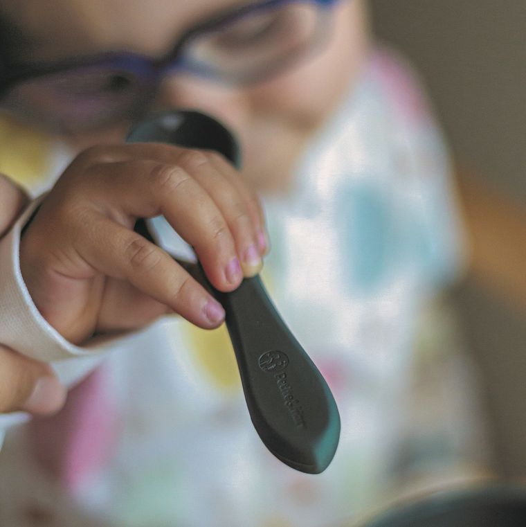 Petite&Mars, Take&Match, silikonowe sztućce, Misty Green, 6m+