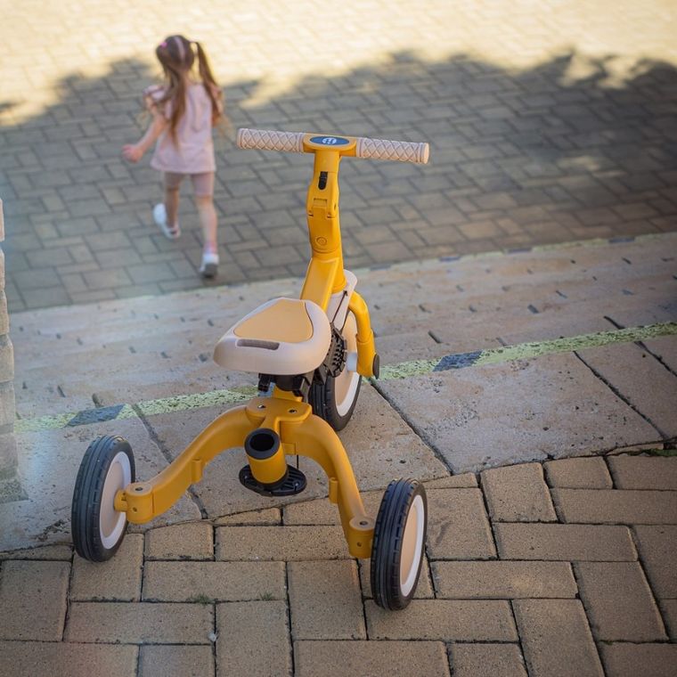 Petite&Mars, Turbo, rowerek trójkołowy 5w1, Intense Ochre