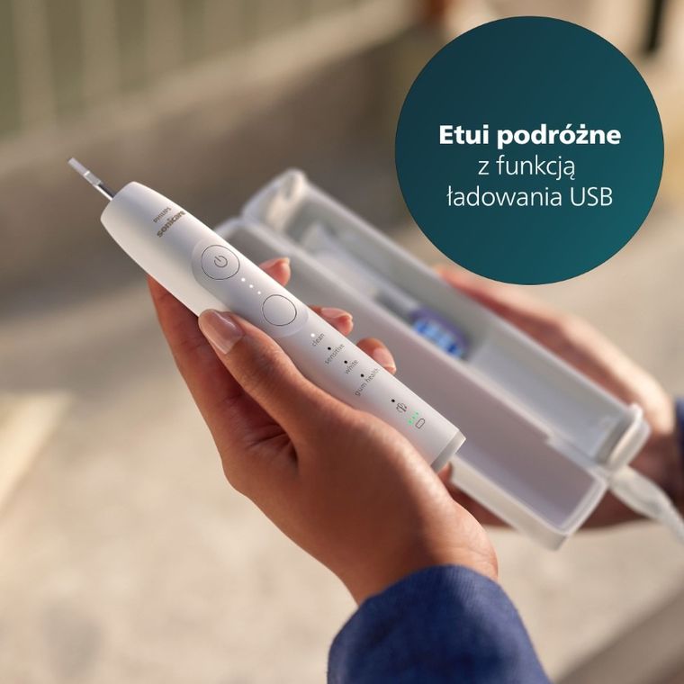Philips, Sonicare 7100, szczoteczka soniczna z etui, biała, HX7420/01
