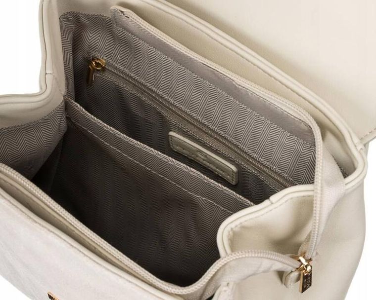 Plecak, beżowy, skóra ekologiczna, Peterson