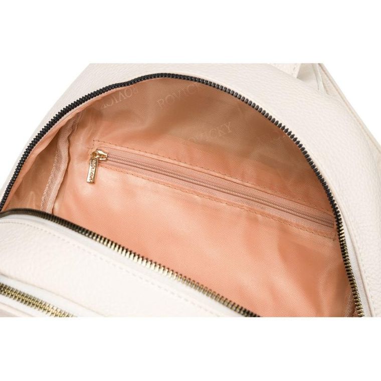 Plecak, beżowy, skóra ekologiczna, Rovicky