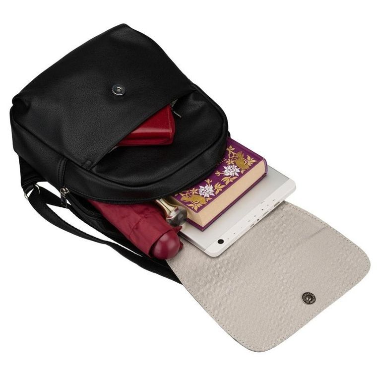 Plecak, czarny, skóra ekologiczna, Rovicky