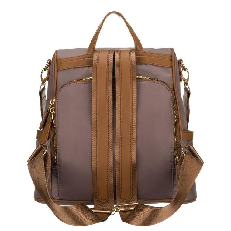 Plecak miejski, beżowy, skóra ekologiczna, Peterson